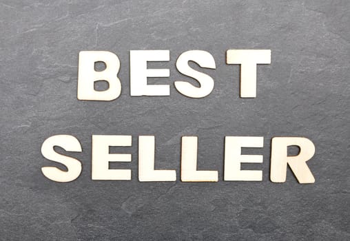 Term from wooden letters on slate board