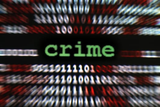 Close up of crime concept