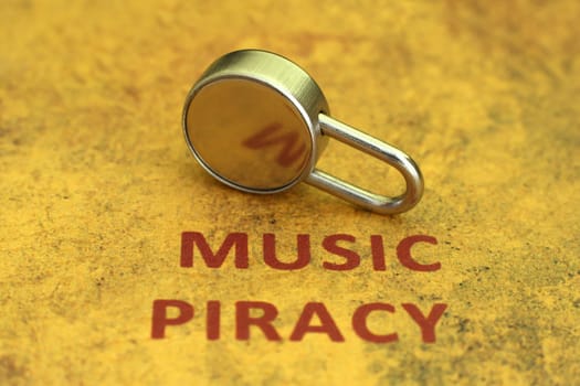 Music piracy concept