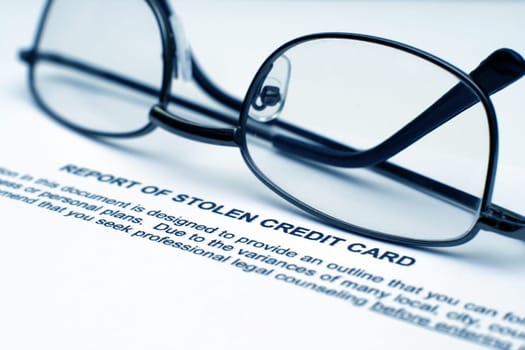 Stolen credit card report