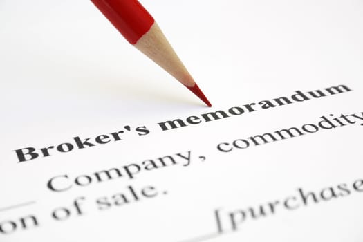 Broker memorandum