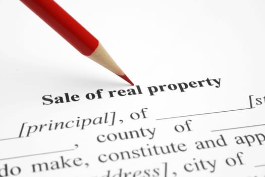 Sale of real property