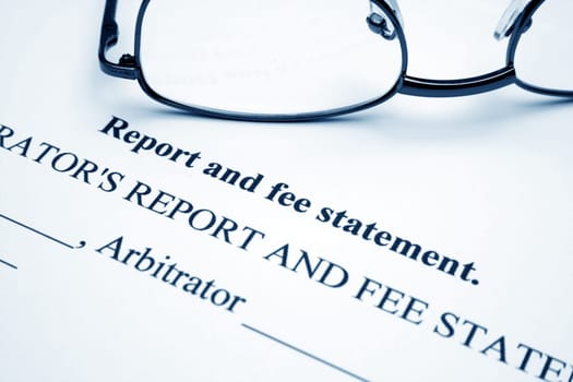Report and fee statement