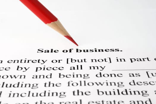 Sale of business