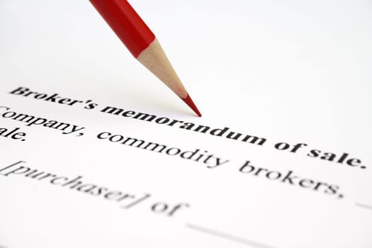 Broker memorandum