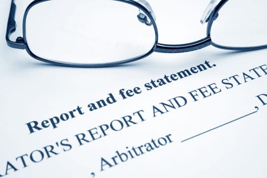 Report and fee statement