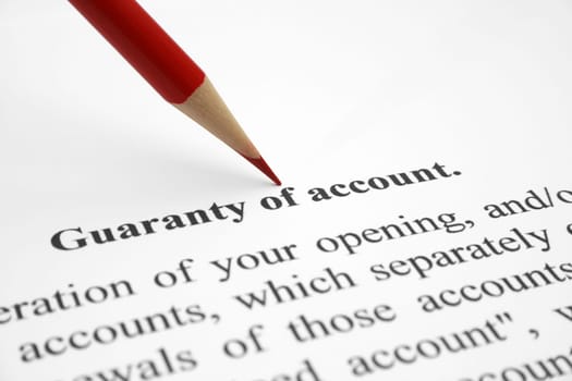 Guaranty of account