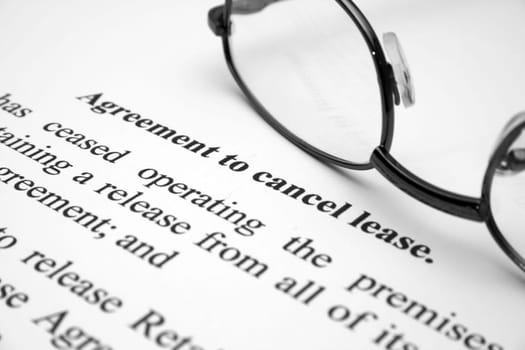 Agreement to cancel lease