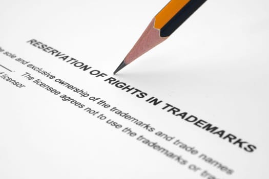 Reservation of rights in trademarks