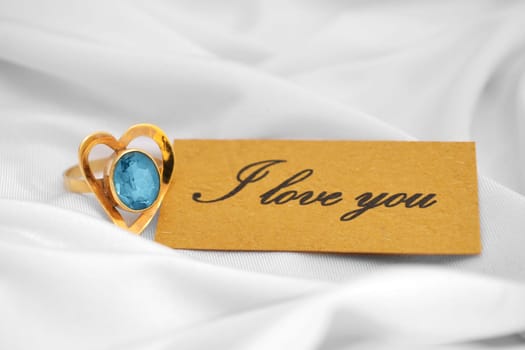 love you paper note with place for your text