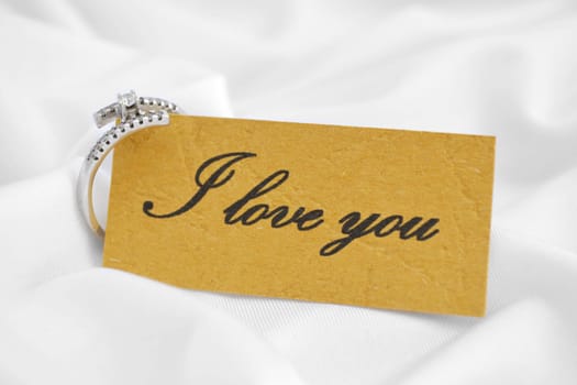 love you paper note with place for your text