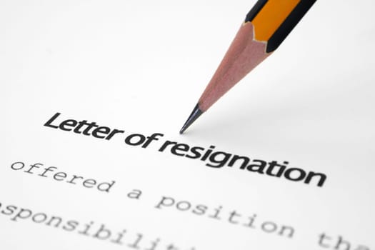 Letter of resignation
