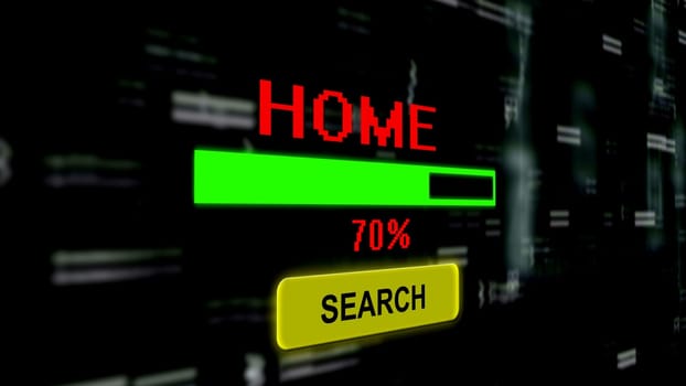 Search for home online progress bar