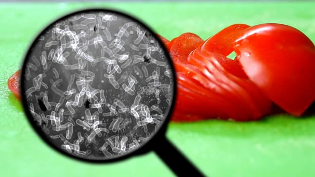 Search for bacteria in food