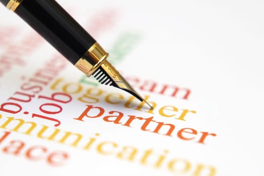 Fountain pen on partner