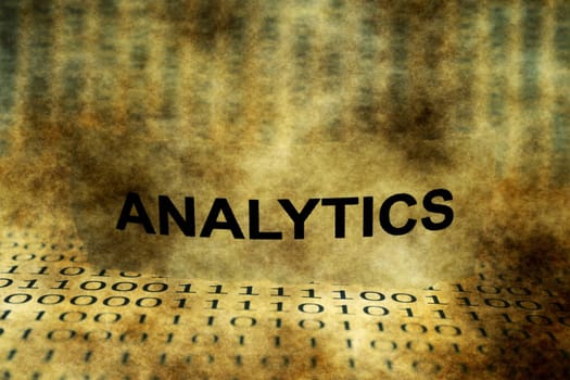 Analytics grunge concept