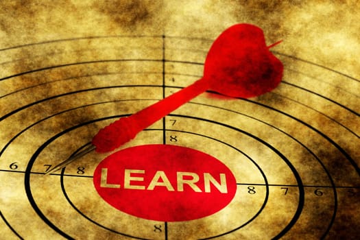 Learn target grunge concept