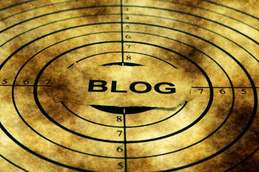 Blog target grunge concept