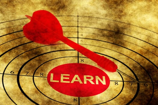 Learn target grunge concept