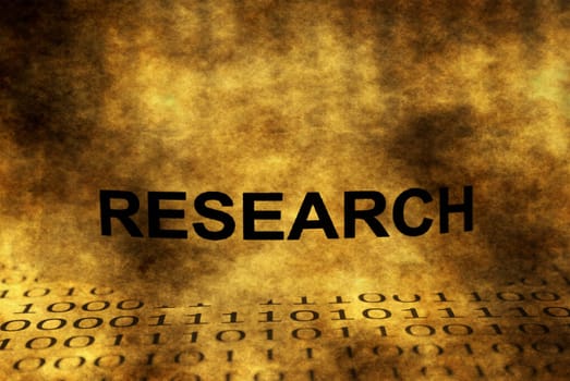 Reseach on binary data grunge concept