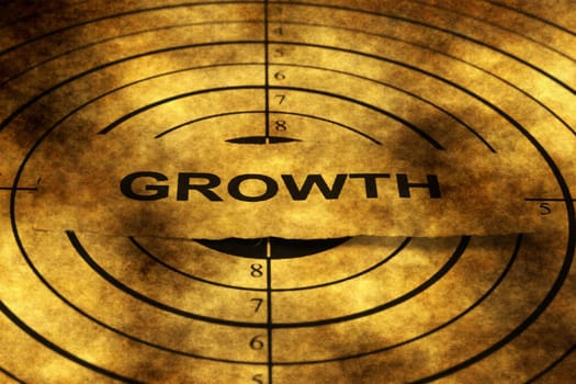 Growth target grunge concept