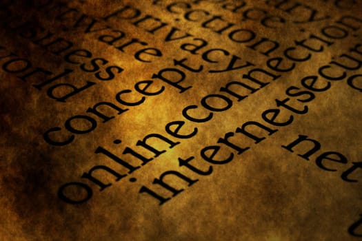 Online connection word cloud