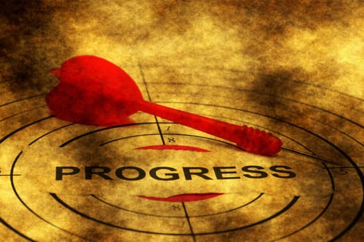 Progress target grunge concept