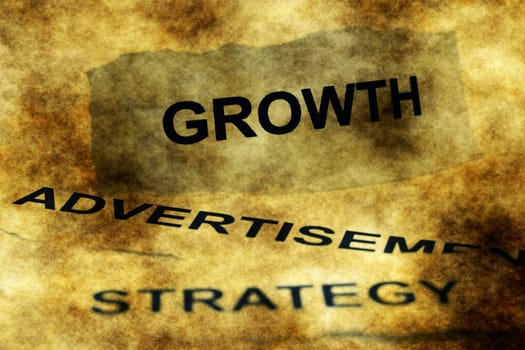Growth advertisement strategy grunge concept