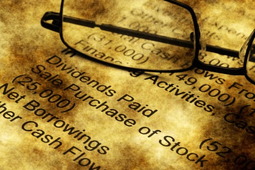 Stock market report grunge concept