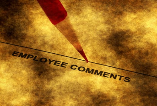 Employee comments grunge concept