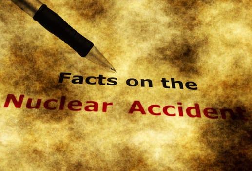 Nuclear accident document grunge concept