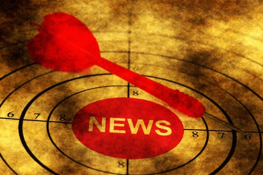 News target grunge concept