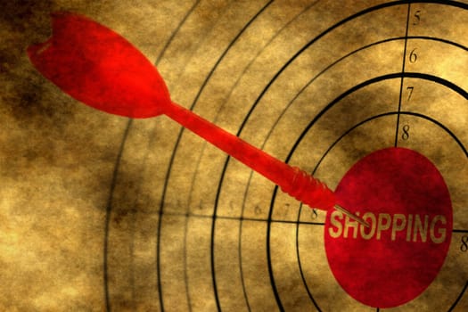 Shopping target grunge concept