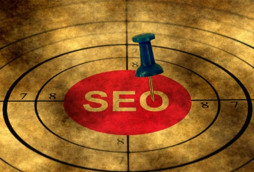 Seo target grunge concept