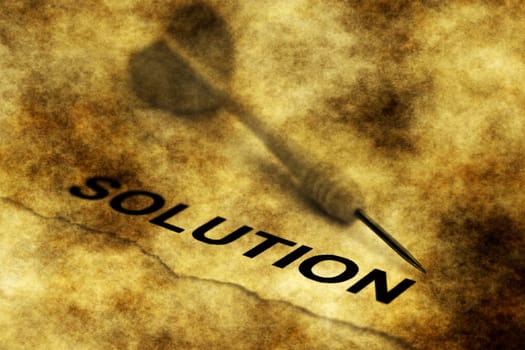 Solution target grunge concept