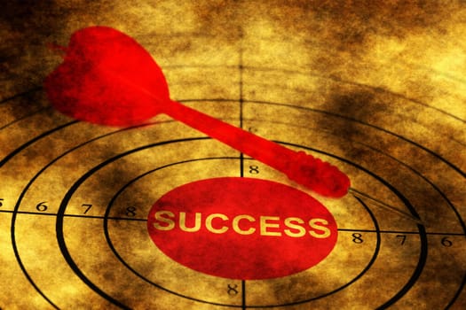 Success target grunge concept