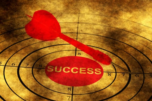 Success target grunge concept