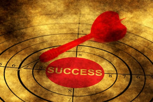 Success target grunge concept