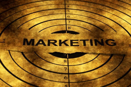 Marketing target grunge concept
