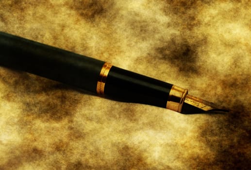Fountain pen grunge concept