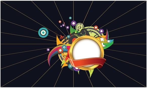 the round design prepared for the new year eve with spiritual background
