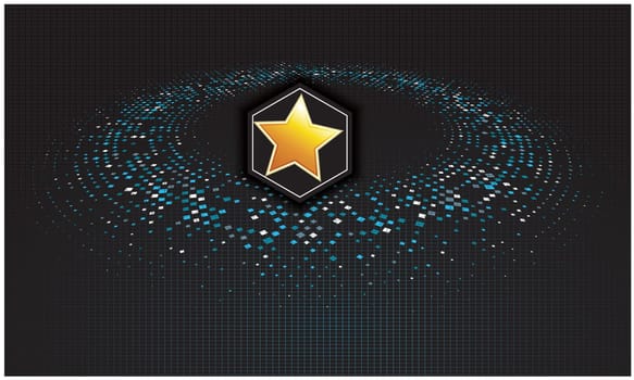 Beautiful Galaxy with yellow star covering itself at the top
