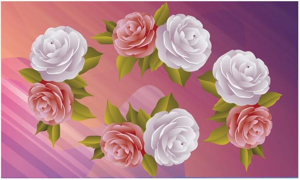 Tropical vector flowers. Real alive flowers. composition for invitation to party or holiday
