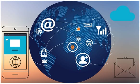 the world is connect with mobile across the network