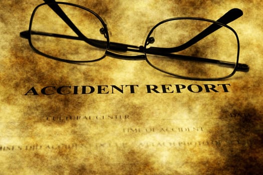 Accident report grunge concept