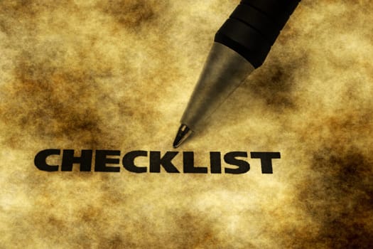 Checklist grunge concept