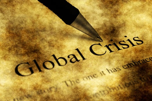 Global crisis grunge concept