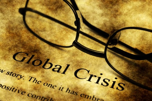 Global crisis grunge concept
