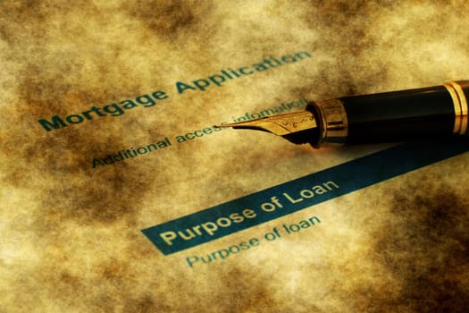 fountain pen on mortgage application