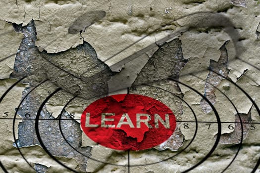 Learn target grunge concept